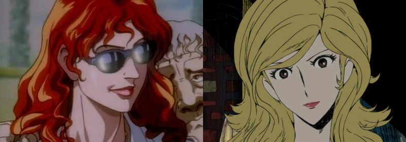 Anime Girl Hairstyles, Queen Bee and Fujiko Mine with wild 'n sexy hairstyles, Golgo 13: Queen Bee and Lupin the Third: Mine Fujiko to Iu Onna