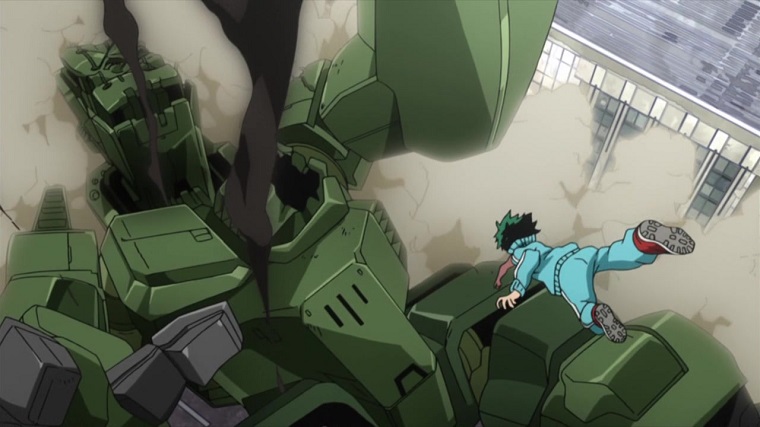 Boku no Hero Academia, Deku punching robot