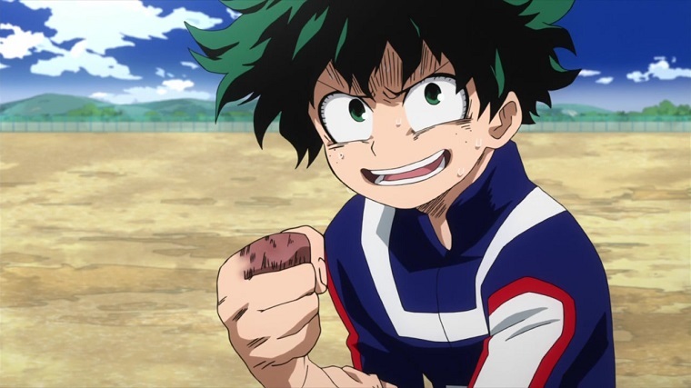 Boku no Hero Academia, Deku smiling