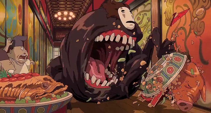 Kaonashi or No-Face, from Sen to Chihiro no Kamikakushi aka Spirited Away by Hayao Miyazaki