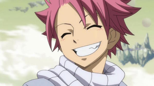 Natsu smiling