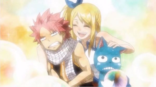 Natsu and Lucy playing