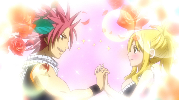 Wallpaper love, Girl, anime, art, pair, guy, Fairy Tail, Lucy for