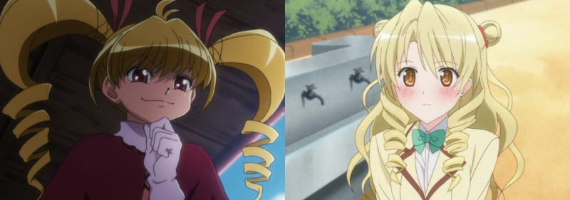 Biscuit Krueger and Saki Tenjouin with hair drills, Hunter x Hunter and To LOVE-Ru