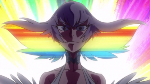 Ragyou Kiryuuin with seriously crazy hair, Kill la Kill