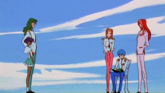 Anthy Himemiya, Juri Arisugawara, Miki Kaoru meeting at council meeting, Revolutionary Girl Utena