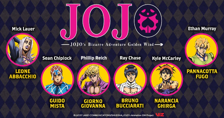 JoJo no Kimyou na Bouken: Ougon no Kaze  Jojo's bizarre adventure anime,  Jojo anime, Jojo's bizarre adventure