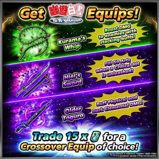  Get exclusive YYH equips!